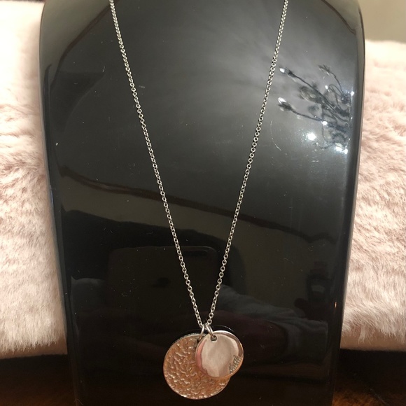 Sterling Forever Jewelry - Sterling Forever Sterling Silver Faith & Hammered Disc Pendant Necklace